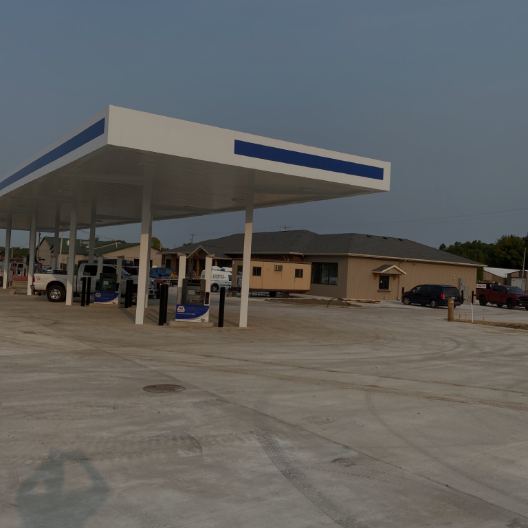 Gas station usa sunny day