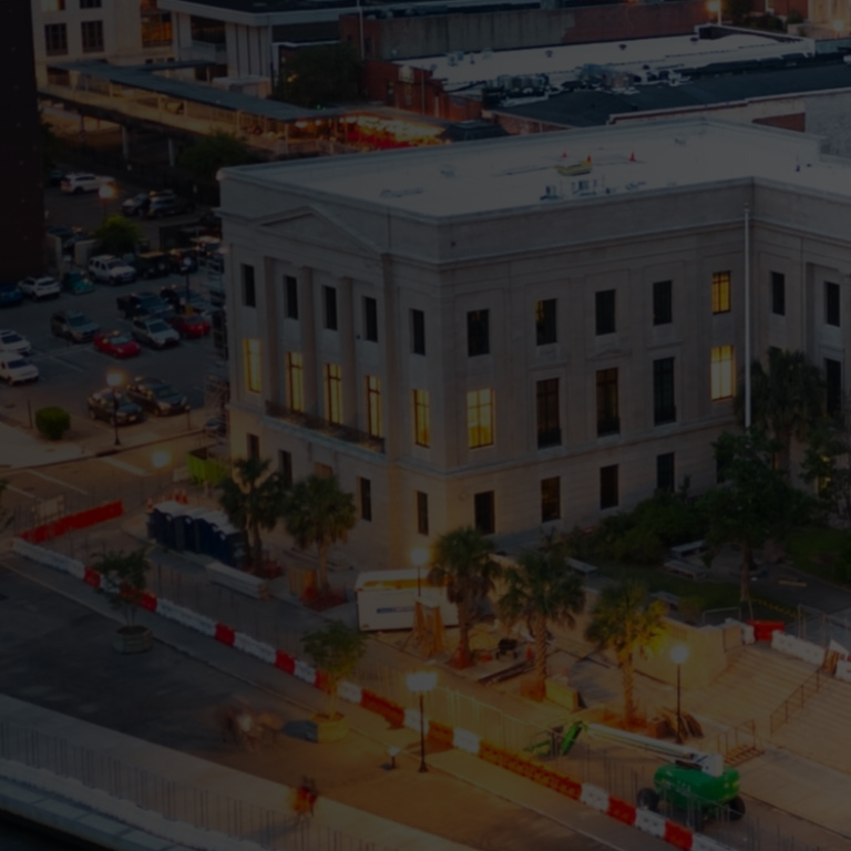 Aerial view of white building