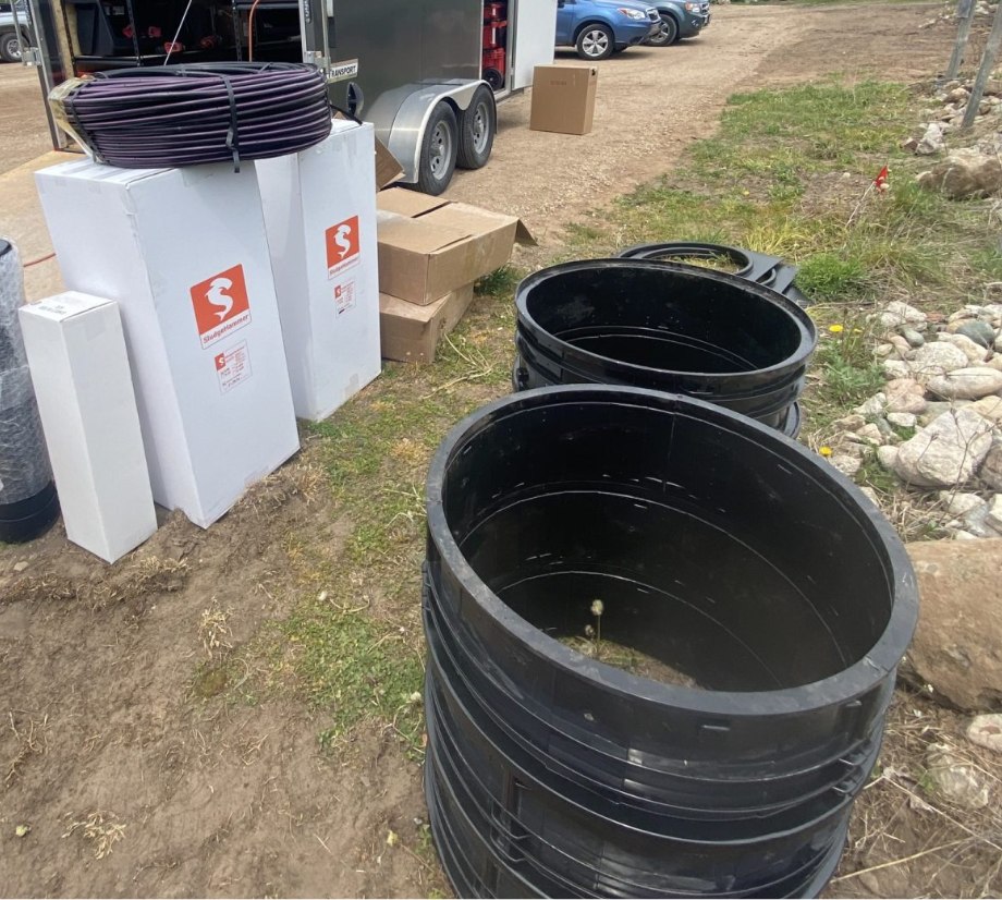Construction materials outside