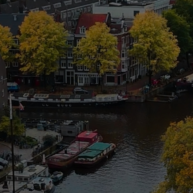 Houses near lake