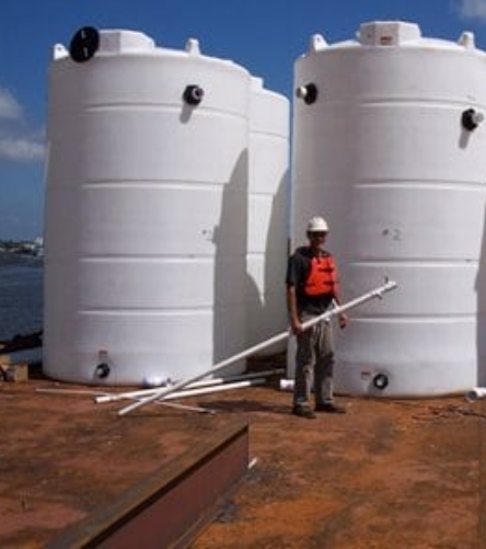 Man working dam