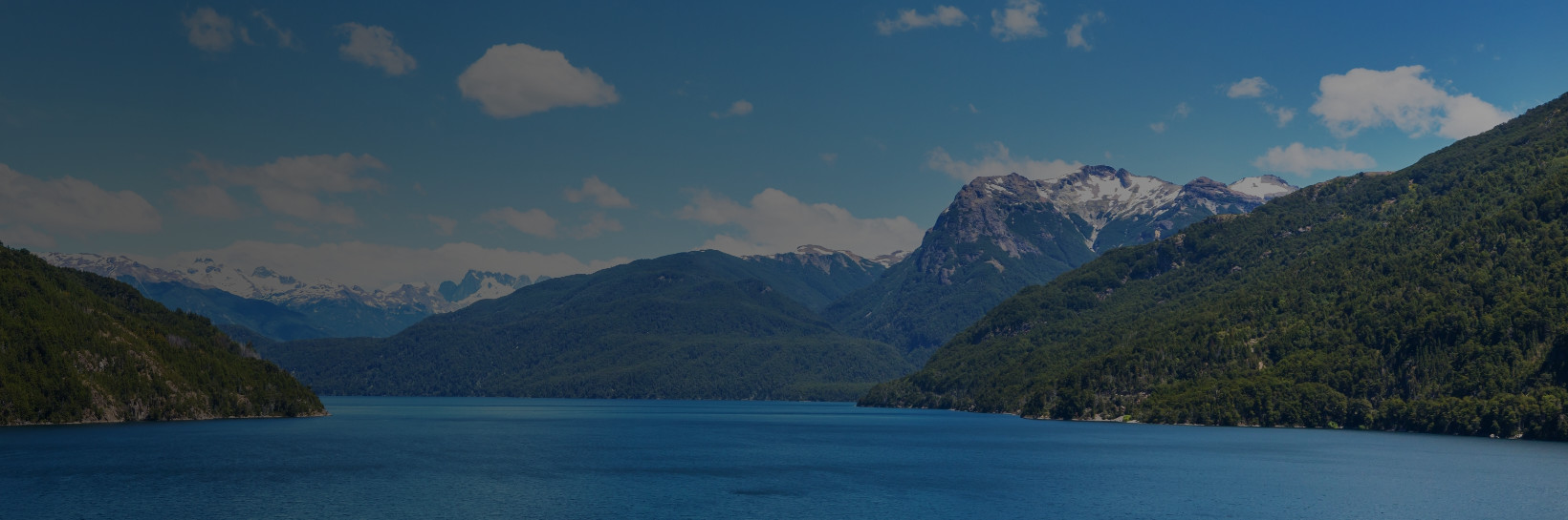 Mountains and lake in a sunny day
