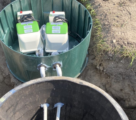 Sludge hammer product being installed