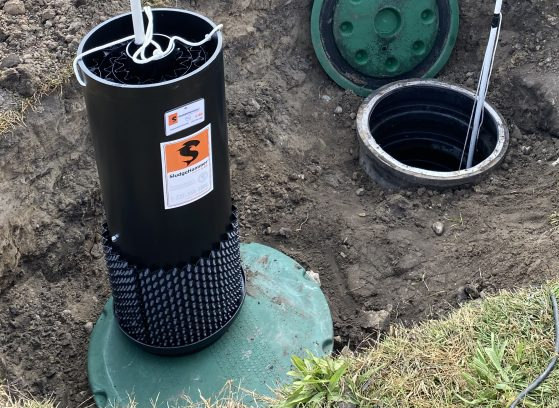 Sludgehammer product being installed outdoor