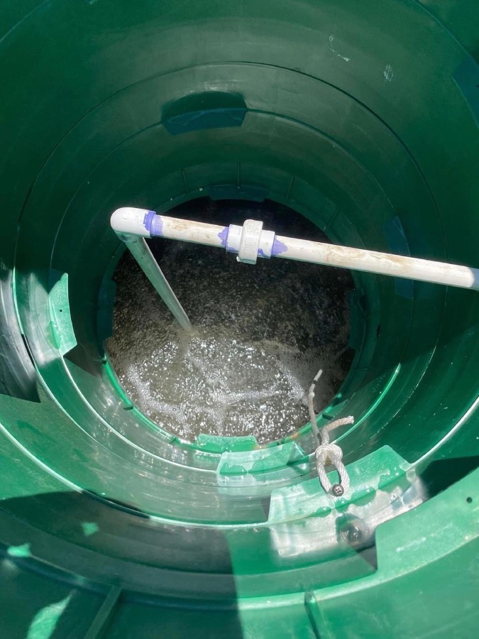 Water treatment green bottle