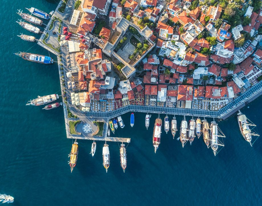 Aerial image of port