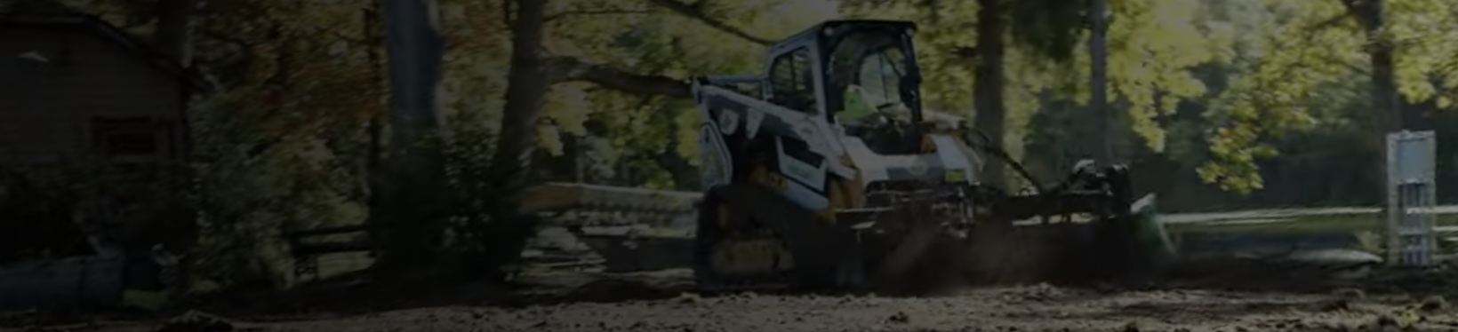 Tractor working in farm